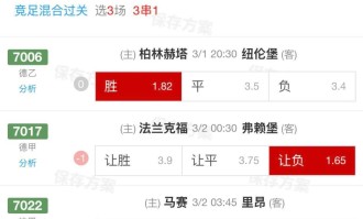 3月1日《昨29√20附今扫盘比分》周日精选比赛：罗马VS尤文图斯+马赛VS里昂