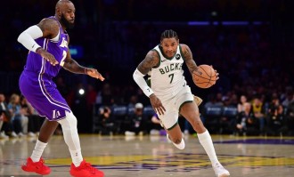 老詹26+10东契奇24分&amp;6犯 字母21分雄鹿送湖人两连败