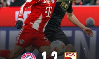 联赛首败！德甲-伊藤洋辉破门 拜仁5分钟丢2球1-2奥格斯堡