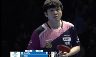 一场3-2险胜！樊振东今晨出战欧冠比赛，苦战5局，打败西蒙高茨