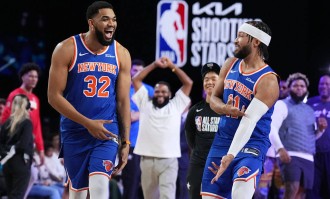 投篮之星赛-尼克斯队高分夺冠 布伦森唐斯狂秀手感