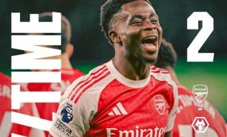 英超-刺激！狼队90分扳平94分再送乌龙 阿森纳2-1继续领跑